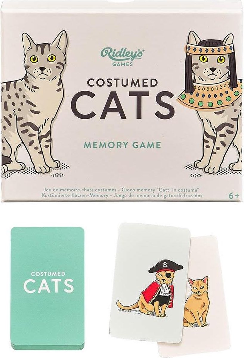 Ridleys Games Memoryspel Costumed Cats Junior Karton Groen